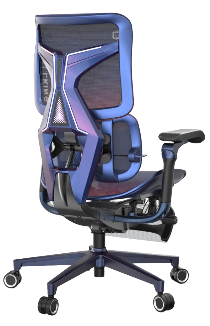 Right-side semi-back angle of the Xallking X3Pro ergonomic gaming chair in Australia with ergonomic design on a clear background