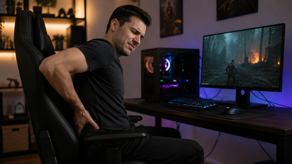 Why your back hurts more after gaming than working
