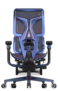 Full back angle of the Xallking X3Pro ergonomic gaming chair in Australia with mesh back on a clear background